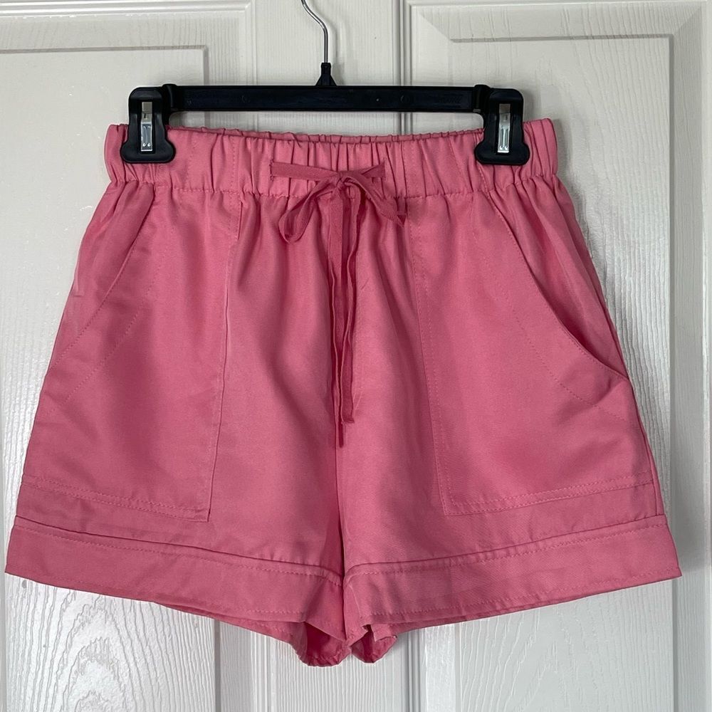 Pink drawstring shorts size M
